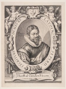 Jan van de Velde der Ältere, Kalligraph in Haarlem von Jacob Matham