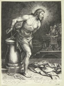 Jesus an der Säule (nach der Geißelung) von Jacob Matham