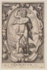 Jupiter, aus Die Sieben Planeten von Jacob Matham