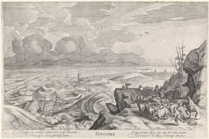 November (Serie: Die zwölf Monate) von Jacob Matham