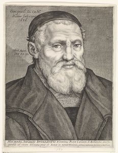 Porträt von Michelangelo von Jacob Matham
