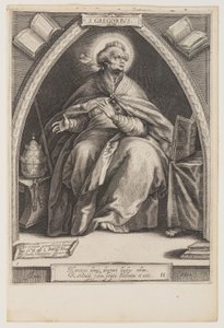 St. Gregor, aus Die Kirchenväter von Jacob Matham