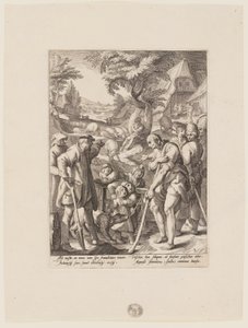 Die Reue des verlorenen Sohnes, aus Die Geschichte des verlorenen Sohnes von Jacob Matham