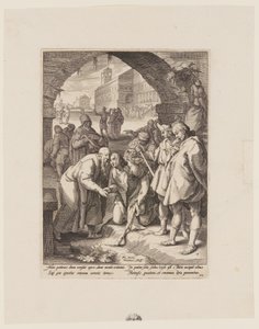 Die Rückkehr des verlorenen Sohnes, aus Die Geschichte des verlorenen Sohnes von Jacob Matham