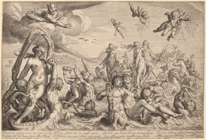 Der Triumph von Neptun und Thetis von Jacob Matham, after Bartholomaeus Spranger