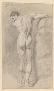 Stehender männlicher Akt, von hinten gesehen (1. Preis 1768) von Jacob Maurer