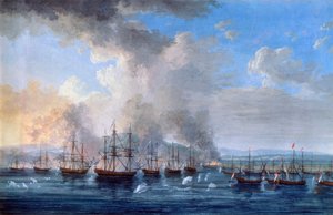 Die russisch-türkische Schlacht bei der Burg Damietta