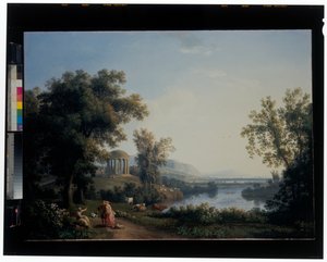 Klassische Flusslandschaft von Jacob Philippe Hackert