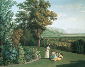 Englischer Garten im Palast von Caserta von Jacob Philippe Hackert