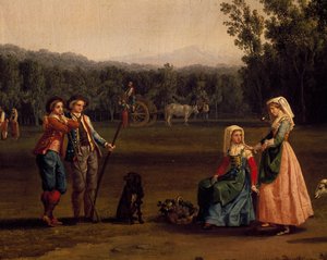 Ausflug zu den königlichen Gütern von Caserta von Jacob Philippe Hackert