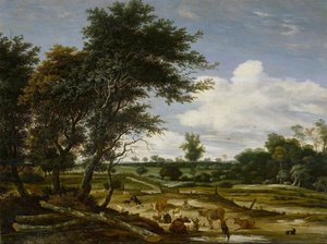 Landschaft mit Hirten und Vieh