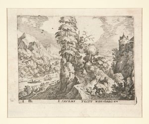 Der Packträger mit einem Jungen und einem Hund von Jacob Savery I