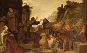 Die Heiligen Paulus und Barnabas werden von den Leuten von Lystra als Götter verehrt (Apostelgeschichte 14:6-20) von Jacob Symonsz Pynas