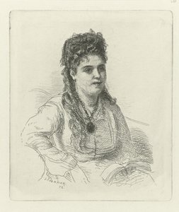 Junge Frau mit Medaillon