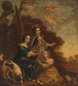 Porträt von Geertruyt, Margriet und Anna Delff von Jacob Willemsz Delff