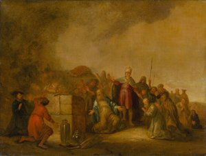 Elijas Opfer auf dem Berg Karmel, 17. Jahrhundert von Jacob Willemsz de Wet the Elder