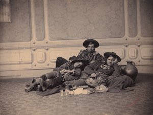 Hirten Pifferari mit Brotzeit, ca. 1864