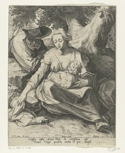 Ruhe auf der Flucht nach Ägypten von Jacob de Gheyn (II)