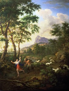Eine arkadische Landschaft mit Pan und Syrinx