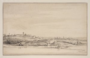 Ansicht in der Nähe von Rom mit dem Tiber