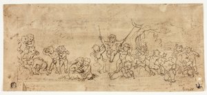 Spielende Putti von Jacob de Wit