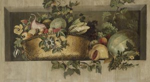 Stillleben mit Früchten und Blumengirlanden von Jacob van Campen