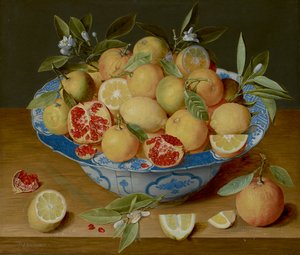 Stillleben mit Zitronen, Orangen und einem Granatapfel, ca. 1620-40