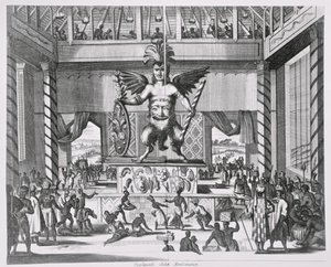 Mexikanischer Gott Huitzilopochtli, aus 
