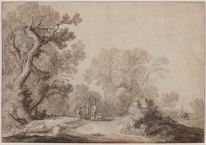Bauern am Waldrand von Jacob van Mosscher