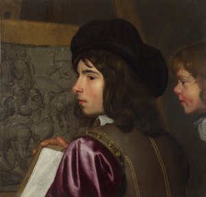 Zwei Jungen vor einer Staffelei, um 1645 von Jacob van Oost the Elder