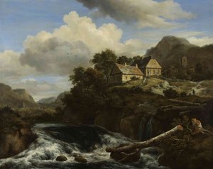 Ein Wasserfall von Jacob van Ruisdael