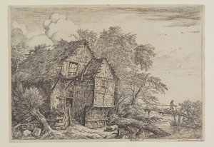 Das Landhaus und der Fußgängersteg von Jacob van Ruisdael