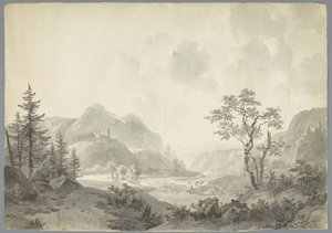Berglandschaft mit einem Fluss