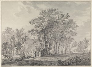 Eine Allee mit hohen Bäumen von Jacob van Strij