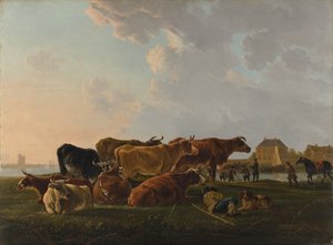 Landschaft mit Vieh
