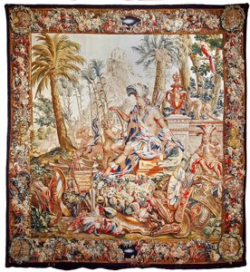 Wandteppich von Amerika, Ende des 17. Jahrhunderts von Jacob van der Borcht