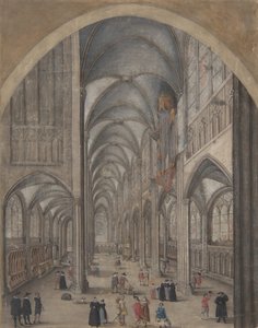 Innenraum des Straßburger Münsters von Jacob van der Heyden.