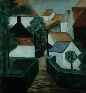 Komposition 5, Landschaft mit einer Straße von Jacoba van Heemskerck