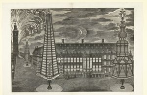 Illumination und Feuerwerk in Gent, 1717