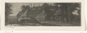 Landschaft mit drei Bauernhöfen von Jacobus Ludovicus Cornet