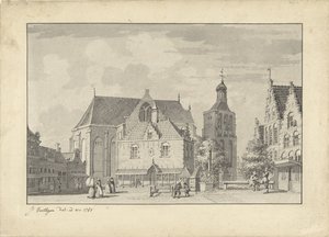 Die Kirche, Waage und Fischmarkt in Workum