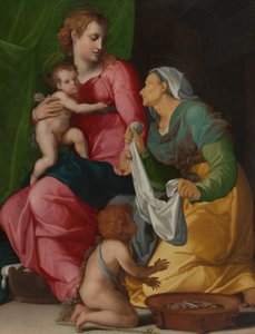 Madonna mit Kind und den Heiligen Elisabeth und Johannes dem Täufer von Jacopino del Conte