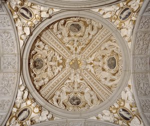 Detail der Decke in der Sansovino-Galerie, Venedig