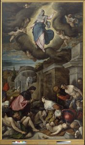 St. Roch besucht die Pestopfer, ca. 1575 von Jacopo Bassano
