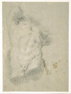 Zeichnung eines männlichen Torsos von Jacopo Bassano