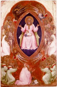 Zentrales Panel des Polyptychons der Offenbarung: Die Vision des heiligen Johannes des Evangelisten