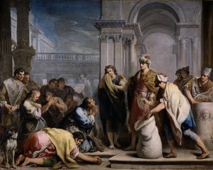 Der silberne Becher Josephs im Sack Benjamins, ca. 1749