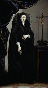 Porträt einer Adligen in Trauerkleidung, ca. 1600 von Jacopo Chimenti