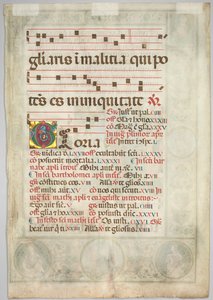 Blatt aus einem Graduale: Verzierte Initiale (verso) von Jacopo Filippo d