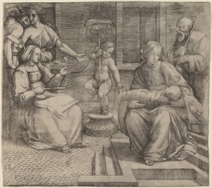 Heilige Familie mit der heiligen Elisabeth und dem kleinen Johannes dem Täufer